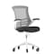 Flash Furniture Black Mesh Mid-Back Task Chair with Roller Wheels BL-X-5M-WH-BK-RLB-GG - alternate 8